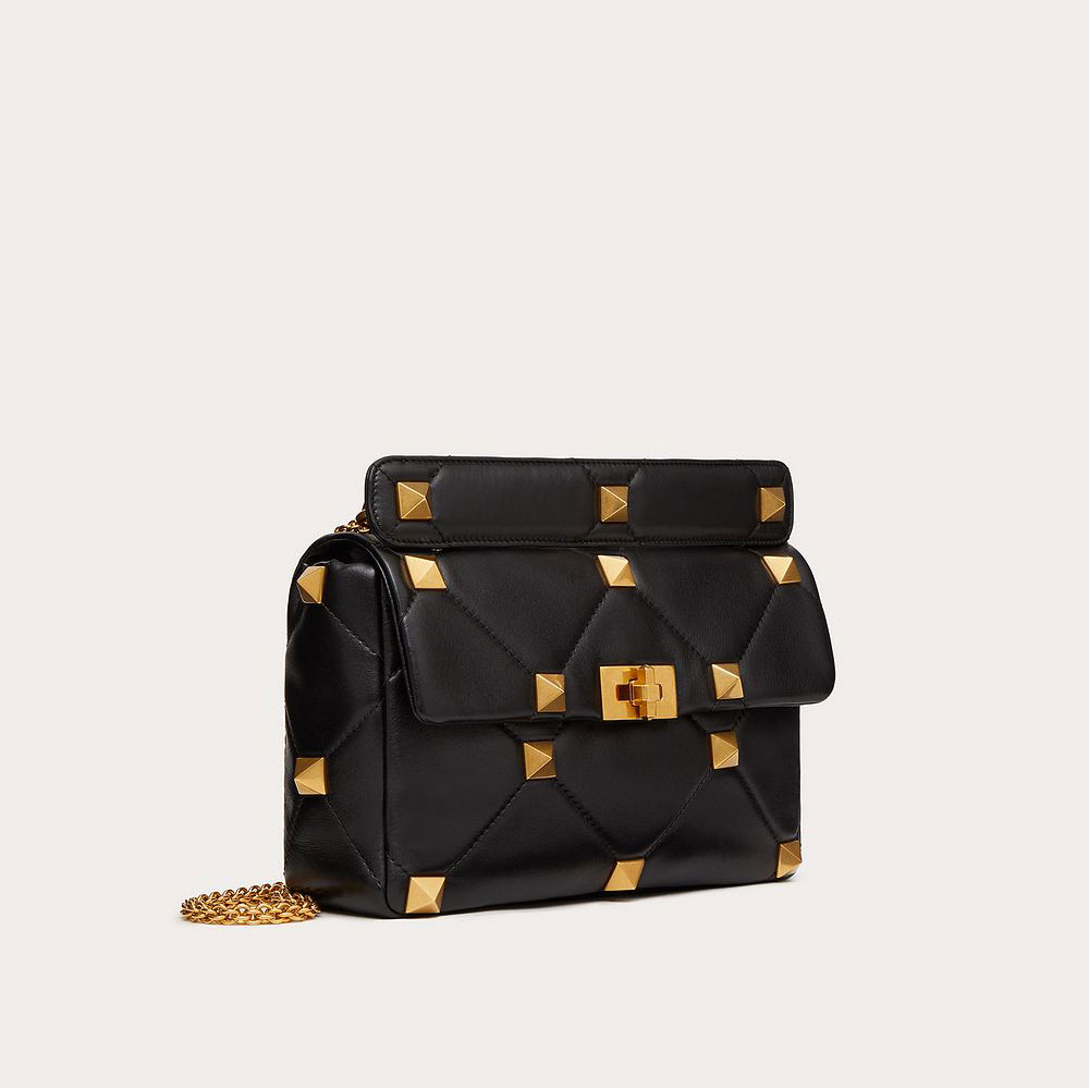 Valentino Garavani Large Roman Stud The Shoulder Bag In Nappa 2W2B0I60BSF0NO: Image 2