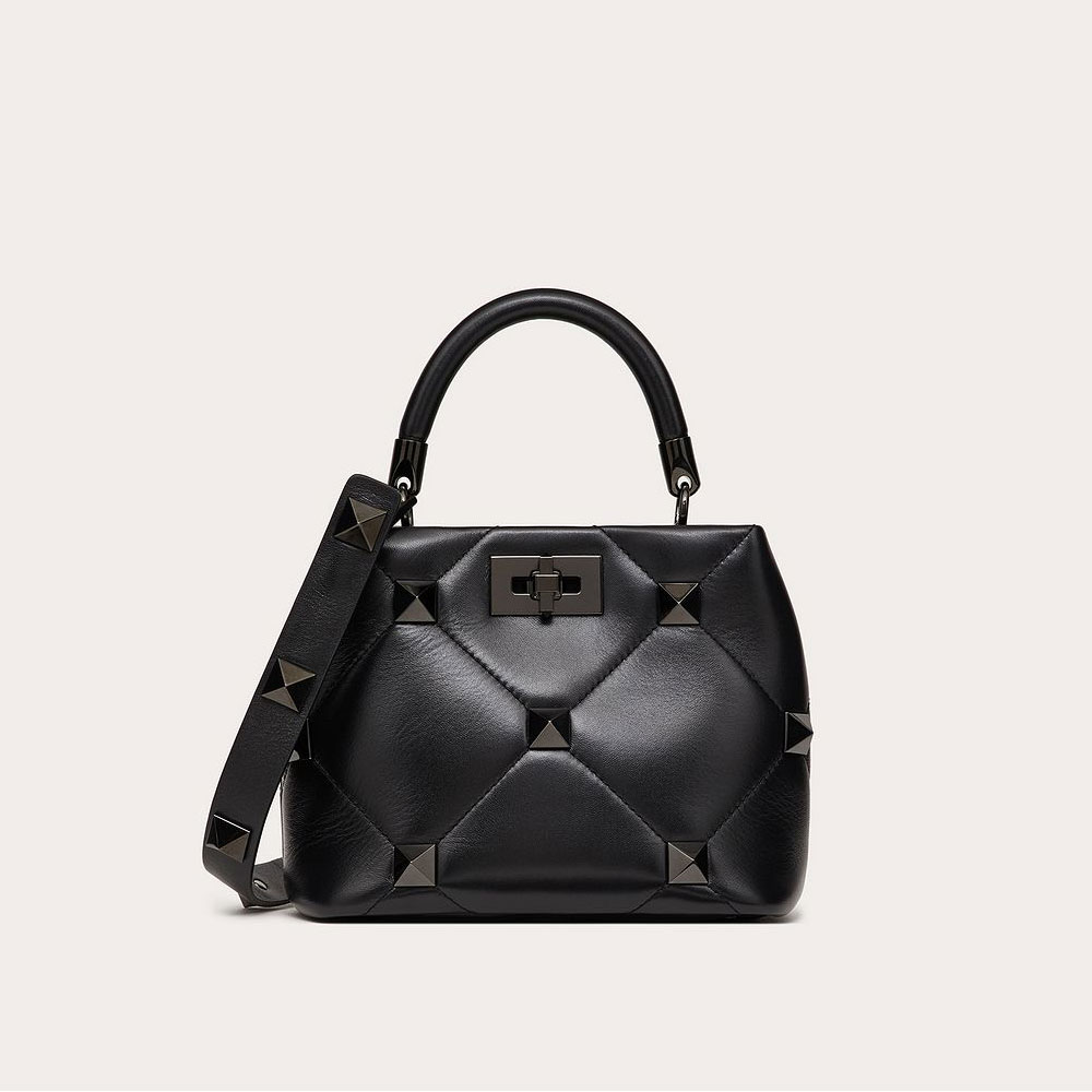 Valentino Garavani Small Roman Stud The Handle Bag In Nappa 2W2B0I97LWB0NO: Image 1