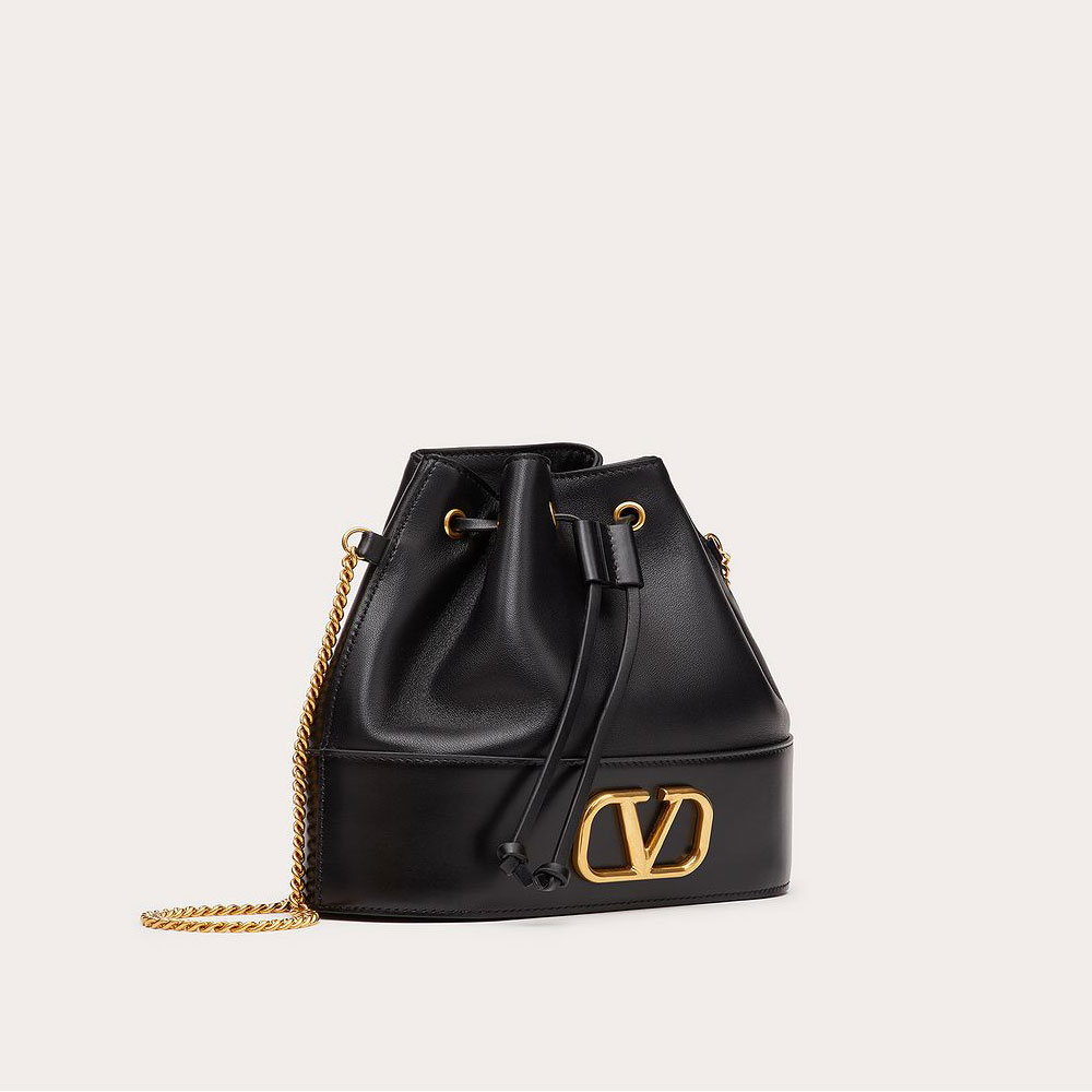 Valentino Garavani Mini Bucket Bag Nappa Vlogo Signature Chain 2W2P0T83HPF0NO: Image 2