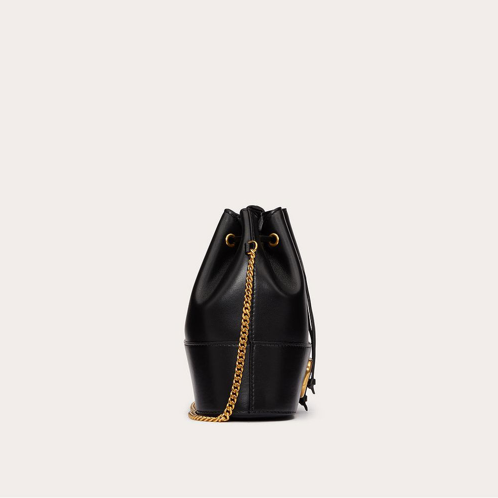 Valentino Garavani Mini Bucket Bag Nappa Vlogo Signature Chain 2W2P0T83HPF0NO: Image 4