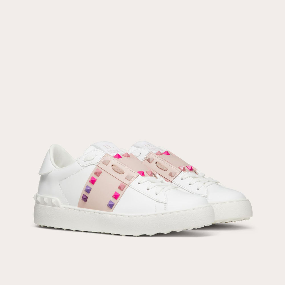 Valentino Rockstud Untitled Calfskin Sneaker 2W2S0A01BTI K7Q: Image 1