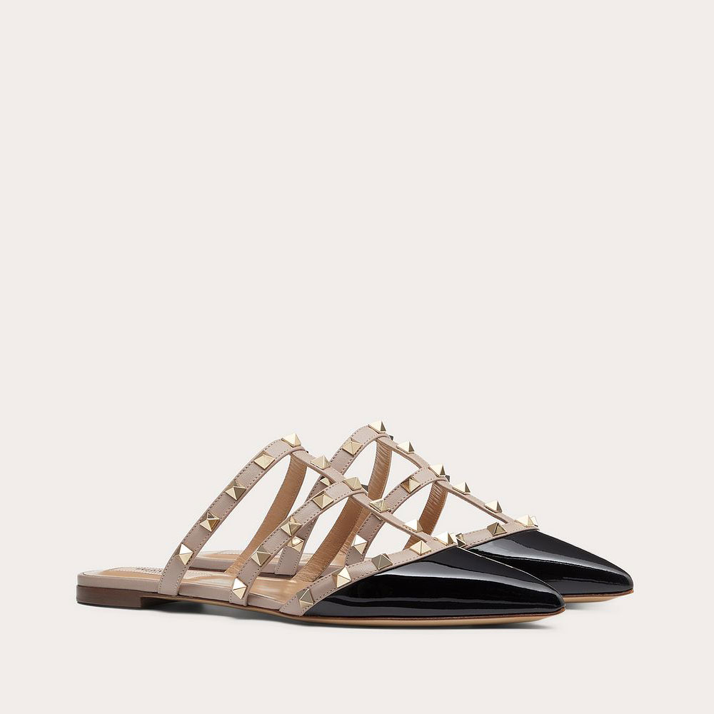 Valentino Garavani Rockstud Patent-Leather Mule 2W2S0H15VNWN91: Image 2