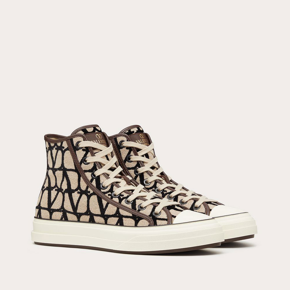 Valentino Garavani Toile Iconographe Totaloop High-Top Sneaker 2Y0S0H01RWC6ZN: Image 2