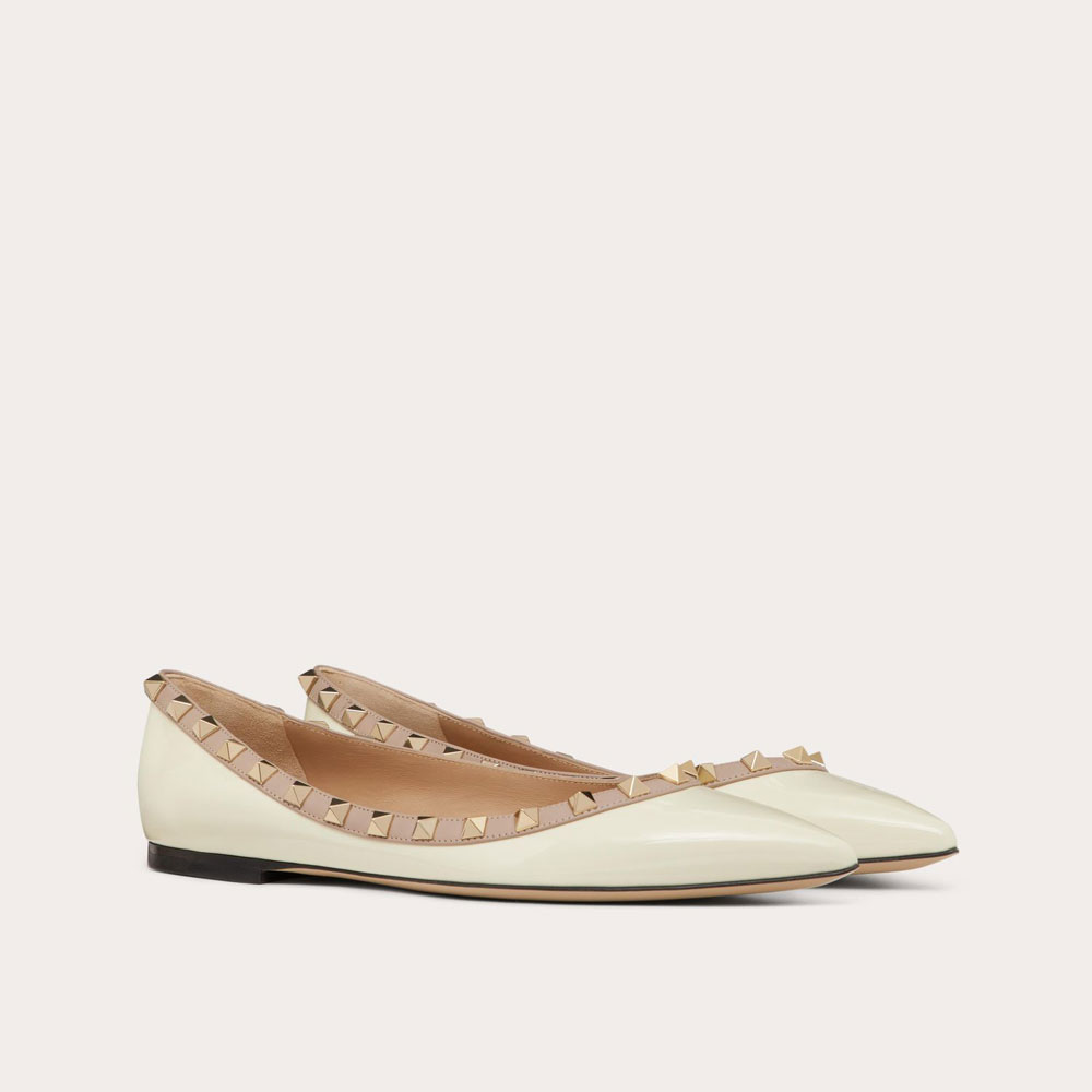 Valentino Patent Rockstud Ballet Flat 5W2S0403VNW L62: Image 1