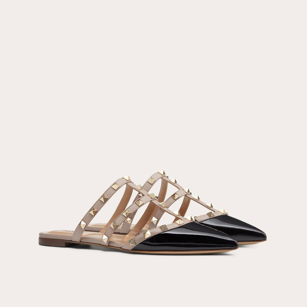 Valentino Rockstud Patent-leather Mule 5W2S0H15VNW N91: Image 1