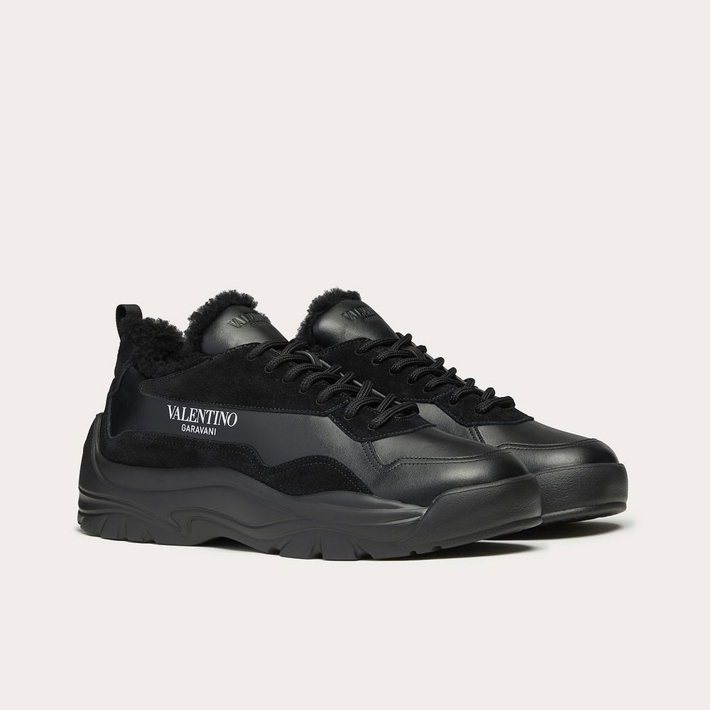 Valentino Gumboy Sneaker With Shearling Lining UY0S0B17QSMN01: Image 2