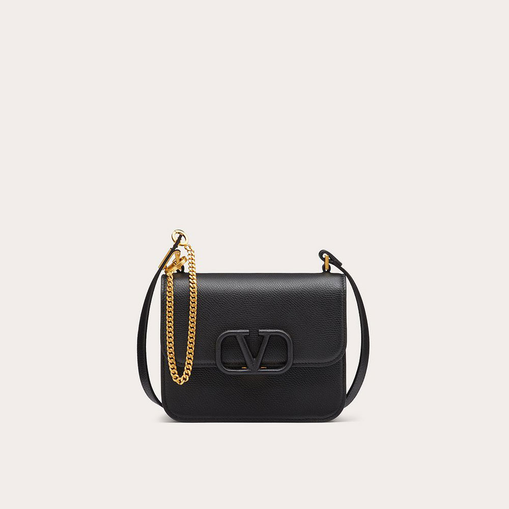 Valentino Small Vsling Grainy Calfskin Shoulder Bag VW2B0F01RQR0NO: Image 1