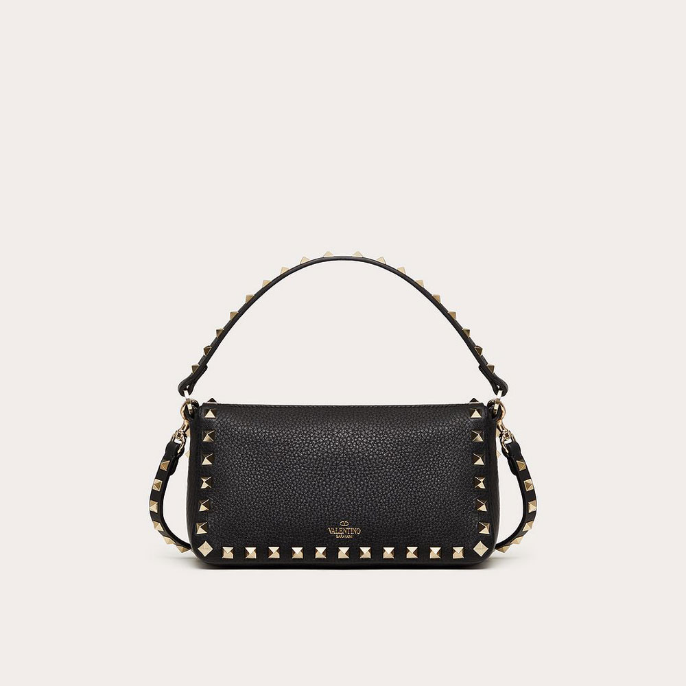 Valentino Small Rockstud Grainy Calfskin Crossbody Bag WW2B0J47VSF0NO: Image 3