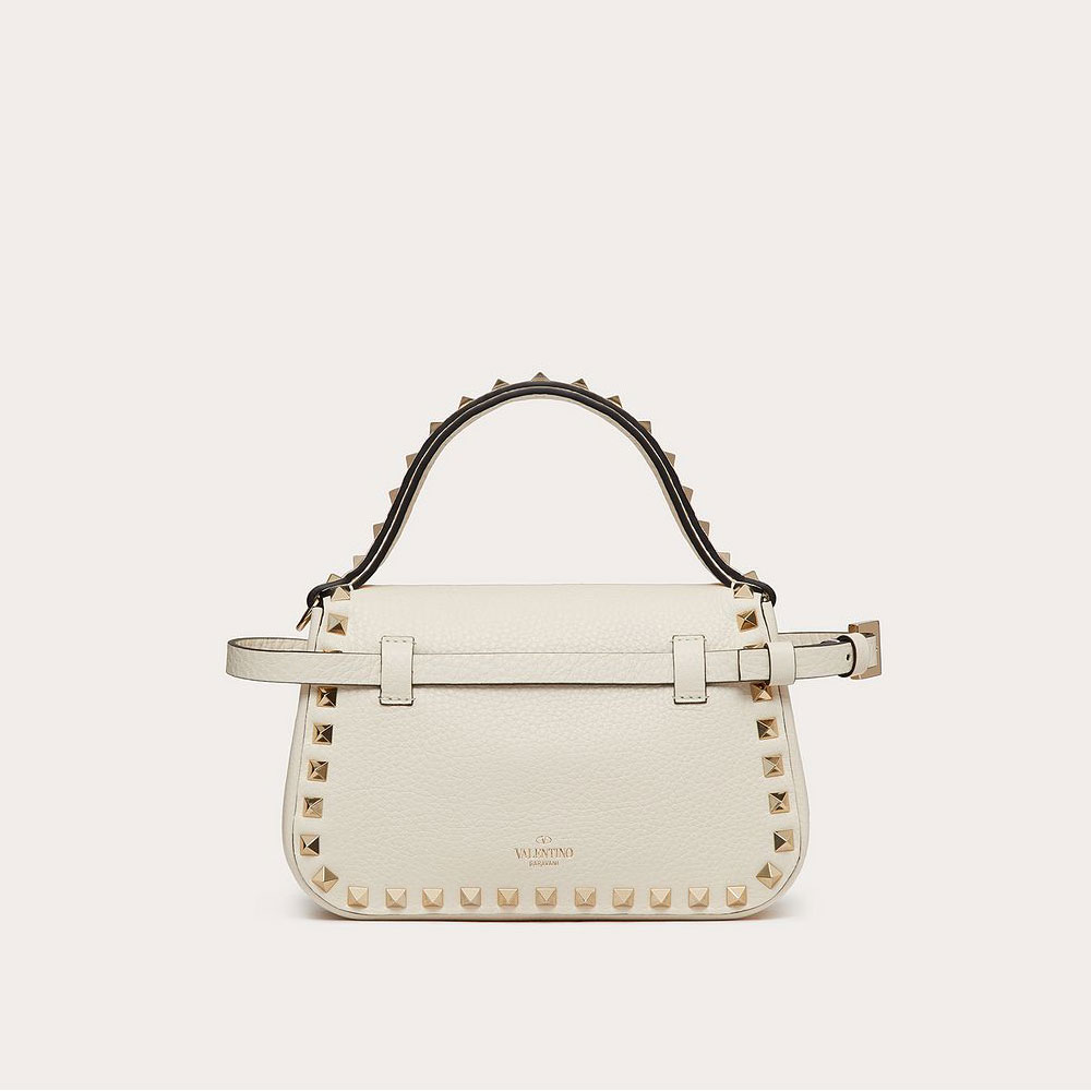 Valentino Garavani Small Rockstud Grainy Calfskin Handbag XW2B0I52VSFI16: Image 2