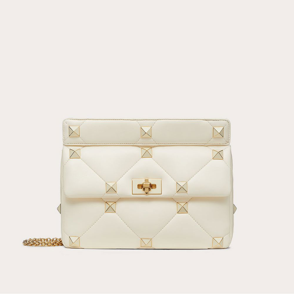 Valentino Garavani Large Roman Stud The Shoulder Bag In Nappa XW2B0I60PTH098: Image 1