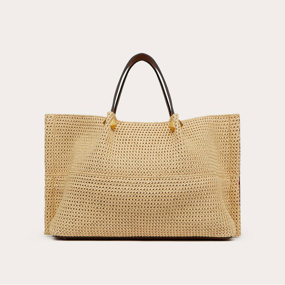 Valentino Garavani Medium Straw Summer Tote XW2B0K39YCED84: Image 2