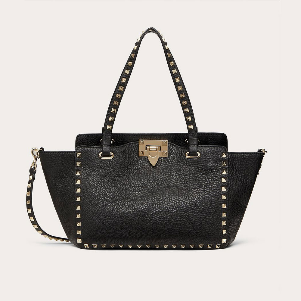 Valentino Small Grain Calfskin Leather Rockstud Bag ZW2B0037VSF0NO: Image 1