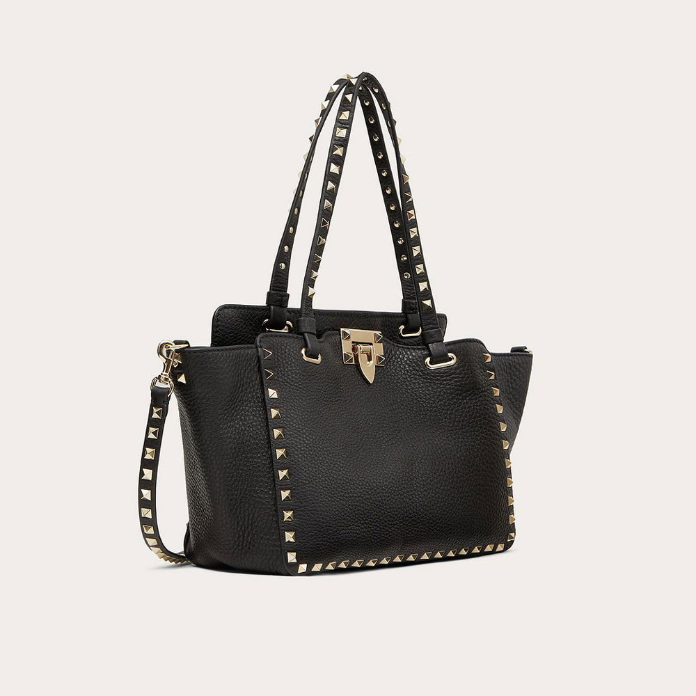 Valentino Small Grain Calfskin Leather Rockstud Bag ZW2B0037VSF0NO: Image 2