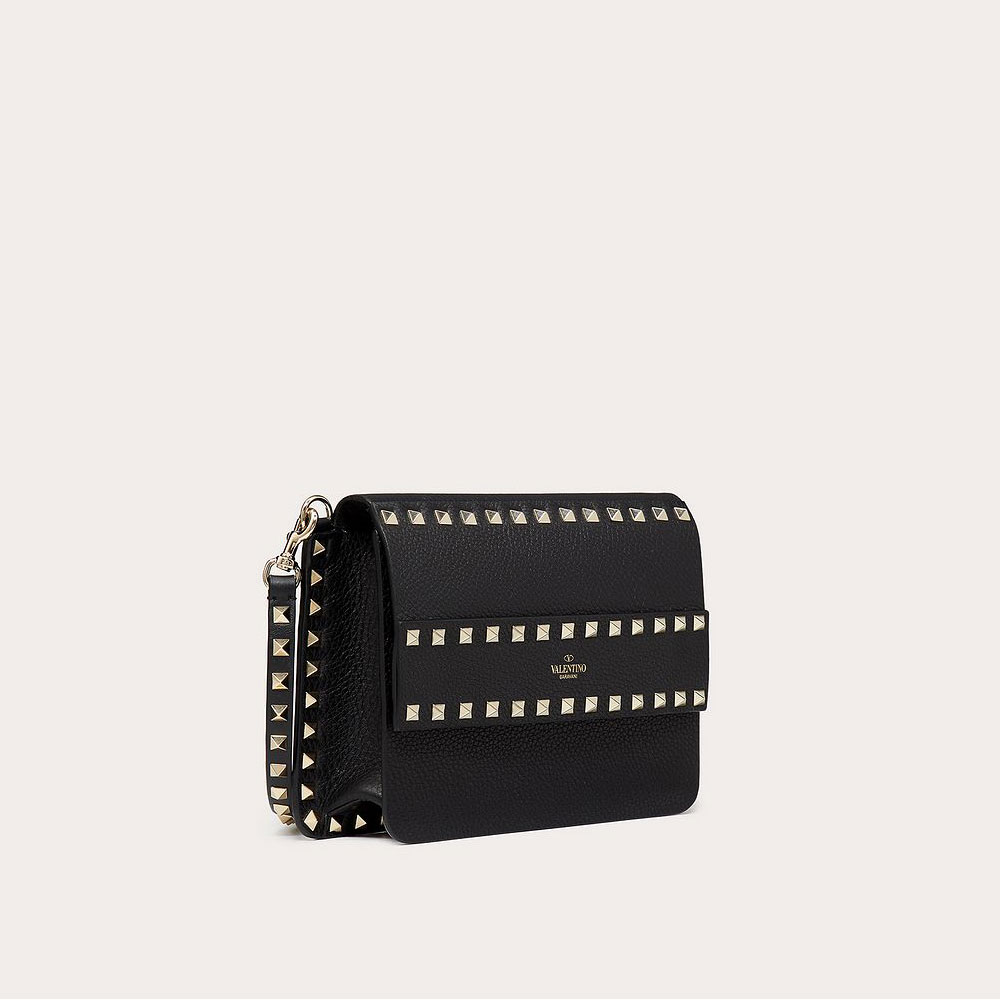 Valentino Garavani Small Rockstud Grainy Leather Crossbody Bag ZW2B0E86VSF0NO: Image 3