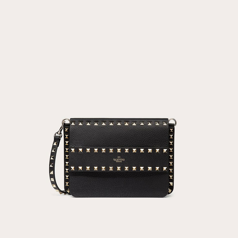 Valentino Small Rockstud Grainy Leather Crossbody Bag ZW2B0E86YRK0NO: Image 1