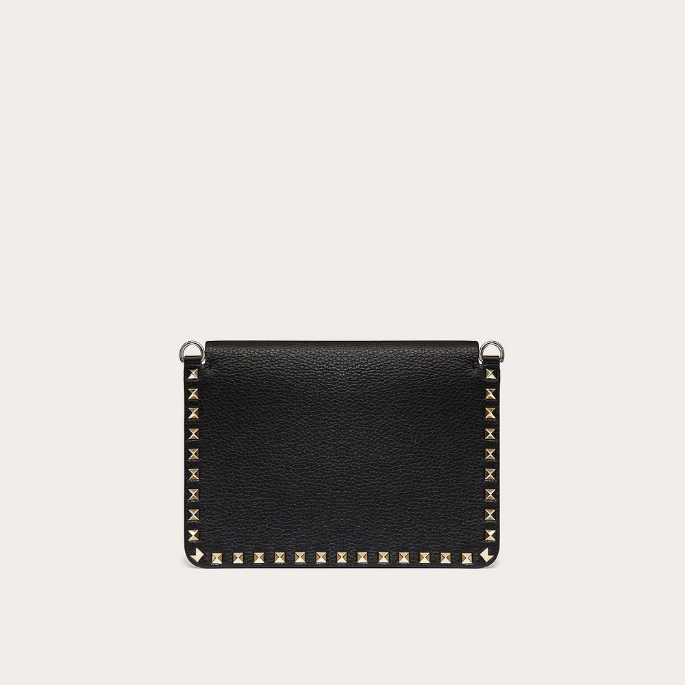 Valentino Small Rockstud Grainy Leather Crossbody Bag ZW2B0E86YRK0NO: Image 3