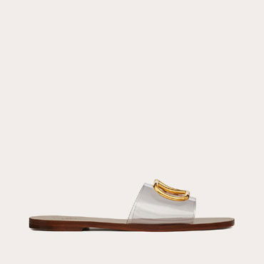 Valentino Garavani Vlogo Transparent Polymer Slide Sandal 2W2S0L42ECGND3