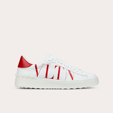 Valentino Vltn Open Sneaker In Calfskin Leather WW2S0781XZUKR5