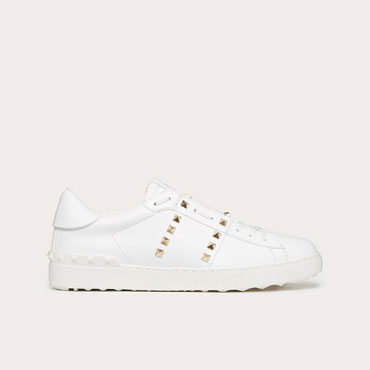 Valentino Calfskin Rockstud Untitled Sneaker WY2S0931BHS0BO