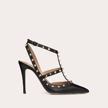 Valentino Garavani Rockstud Grainy Calf Ankle Strap ZW2S0393VCE0NO