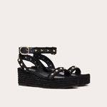 Valentino Rockstud Flatform Sandal In Calfskin 45mm 4W2S0GI3BAE 0NO