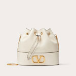 Valentino Mini Bucket Bag In Nappa With Vlogo Signature Chain 5W2P0T83HPFI16