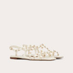 Valentino Calfskin Rockstud Sandal 5W2S0HR8VOD I16