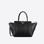 Valentino Garavani Rockstud Noir small double handle bag LW2B0540VB4 0NO