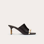 Valentino Rockstud Slide Sandal In Kidskin With Sculpted Heel WW2S0BL0FHQL60