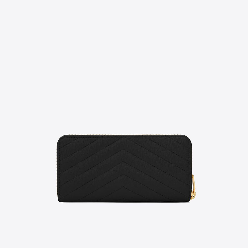 YSL Cassandre Matelasse Zip Around Wallet De Poudre 358094 BOW01 1000: Image 3