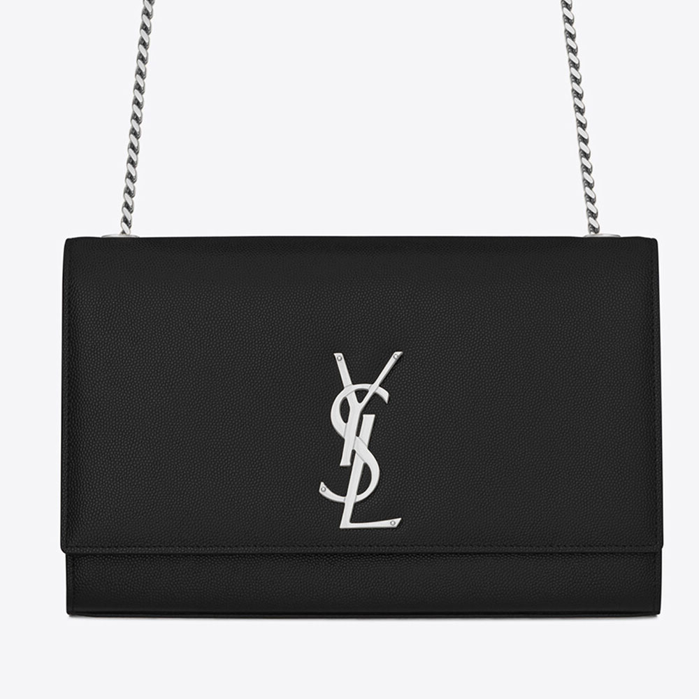 YSL Kate Medium In Grain De Poudre Embossed Leather 364021 BOW0N 1000: Image 2