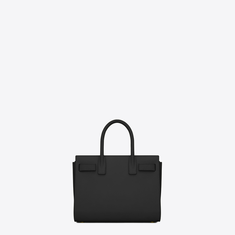 YSL Saint Laurent classic baby sac de jour bag in black leather 45285192AU: Image 2