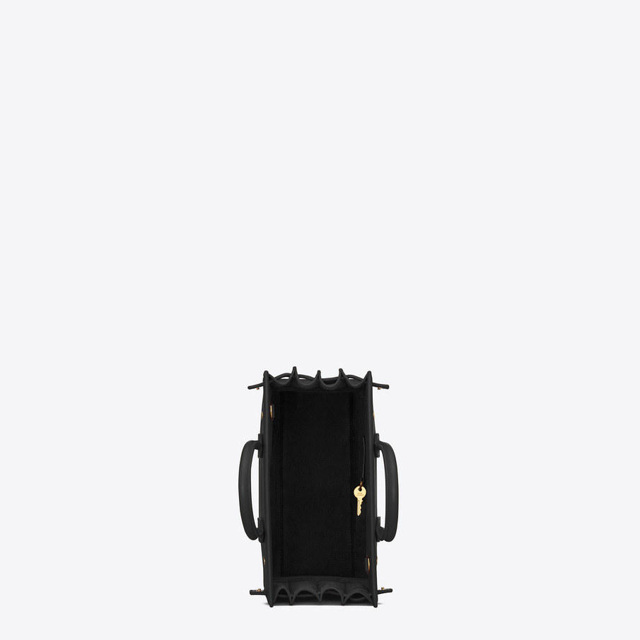 YSL Saint Laurent classic baby sac de jour bag in black leather 45285192AU: Image 4