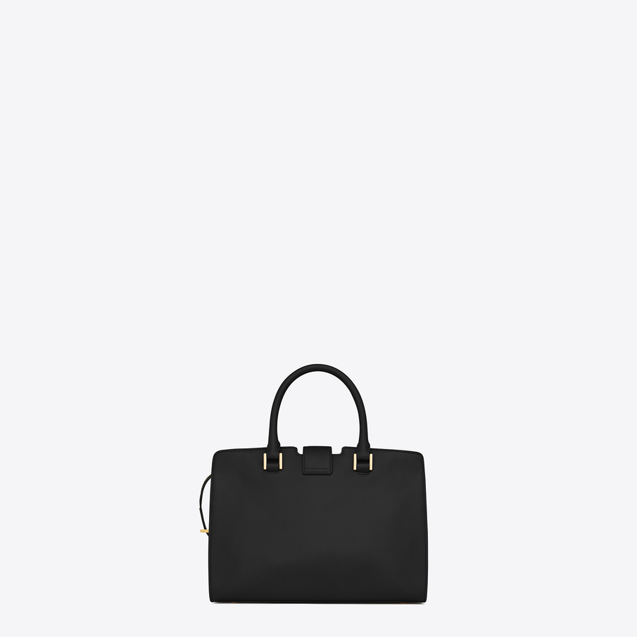 YSL baby monogram Saint Laurent cabas bag in black leather 45285292IQ: Image 2