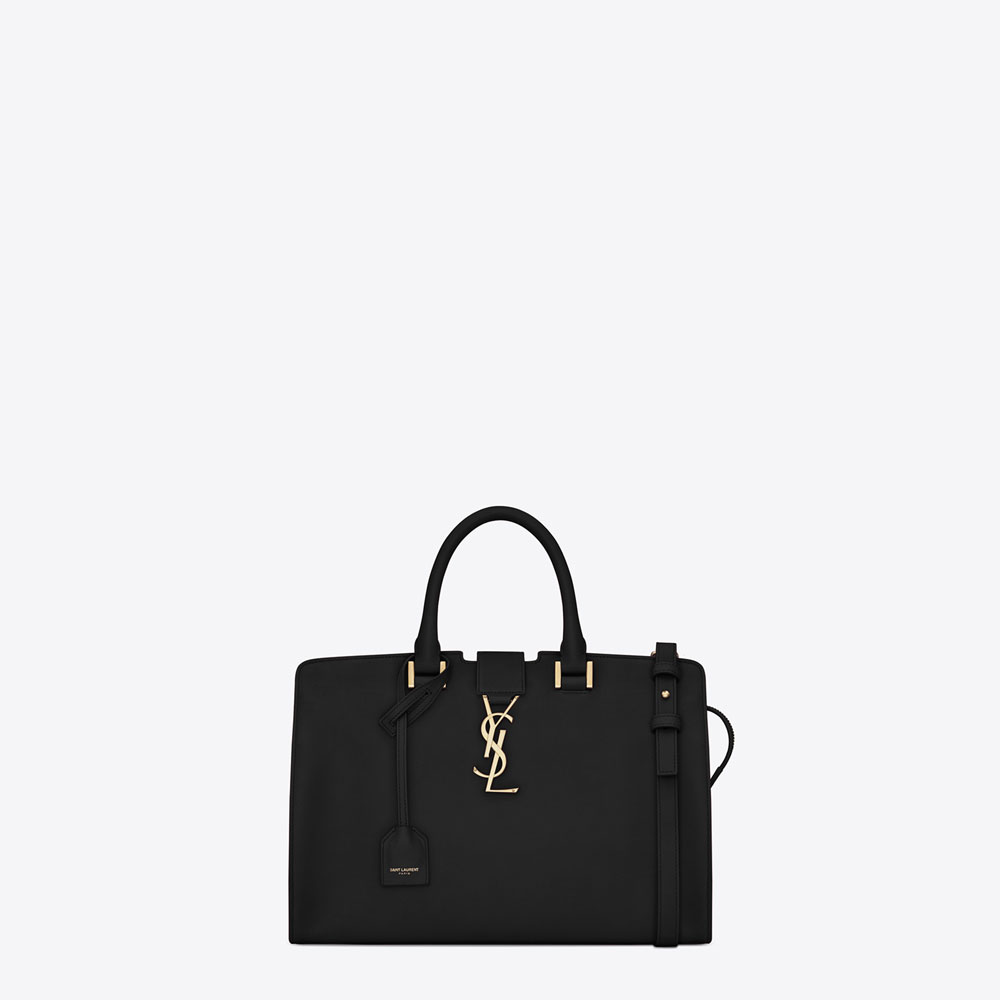 Saint Laurent Small Cabas Ysl Bag In Black Leather 45322220UO: Image 1