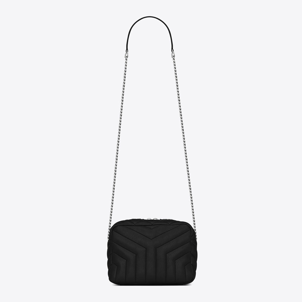 Saint Laurent Classic Small Loulou Bowling Bag In Black Y Matelasse Leather 45324788DD: Image 1