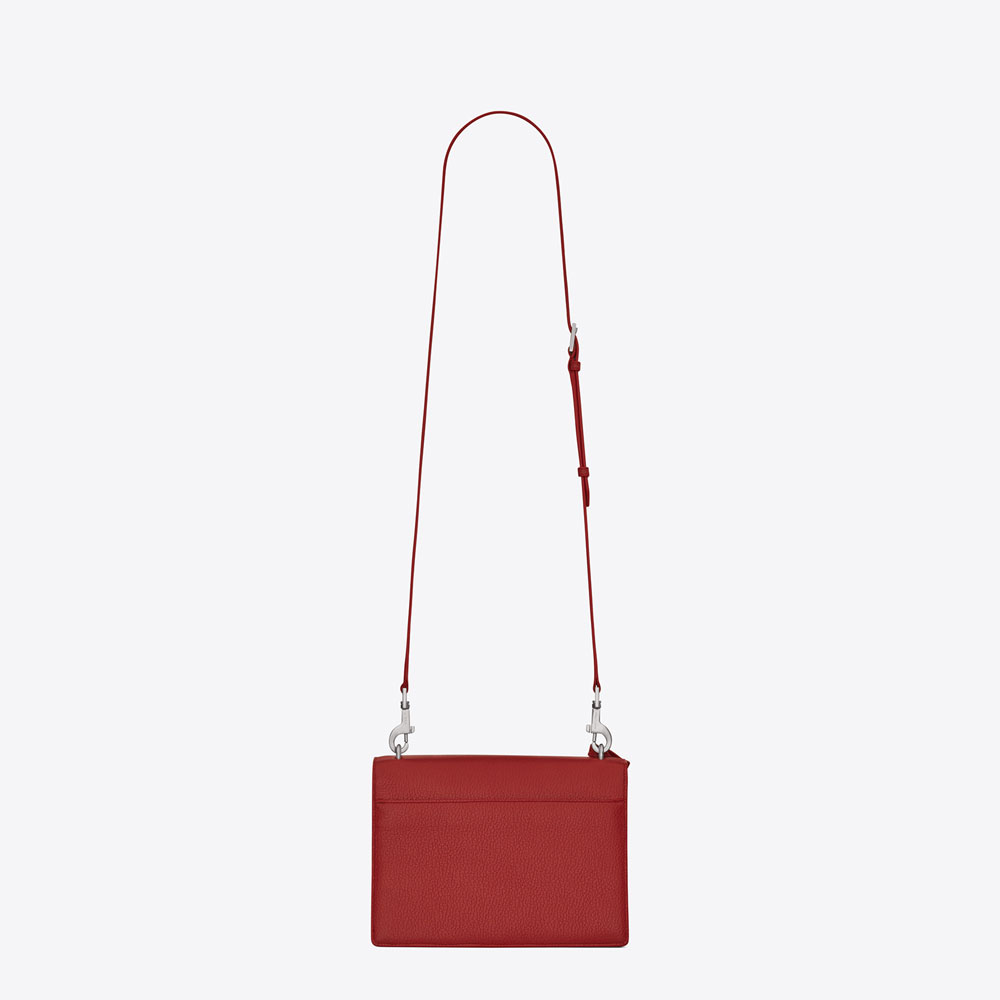 Saint Laurent Medium Sunset Satchel In Lipstick Red 45336022OO: Image 2