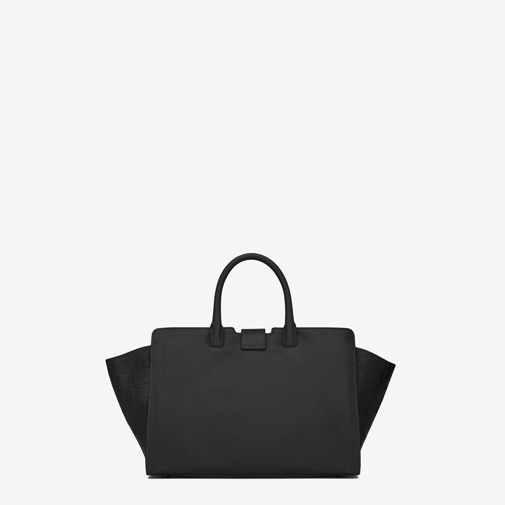 Saint Laurent Small Downtown Cabas Bag In Black Leather And Suede 45352154TE: Image 2