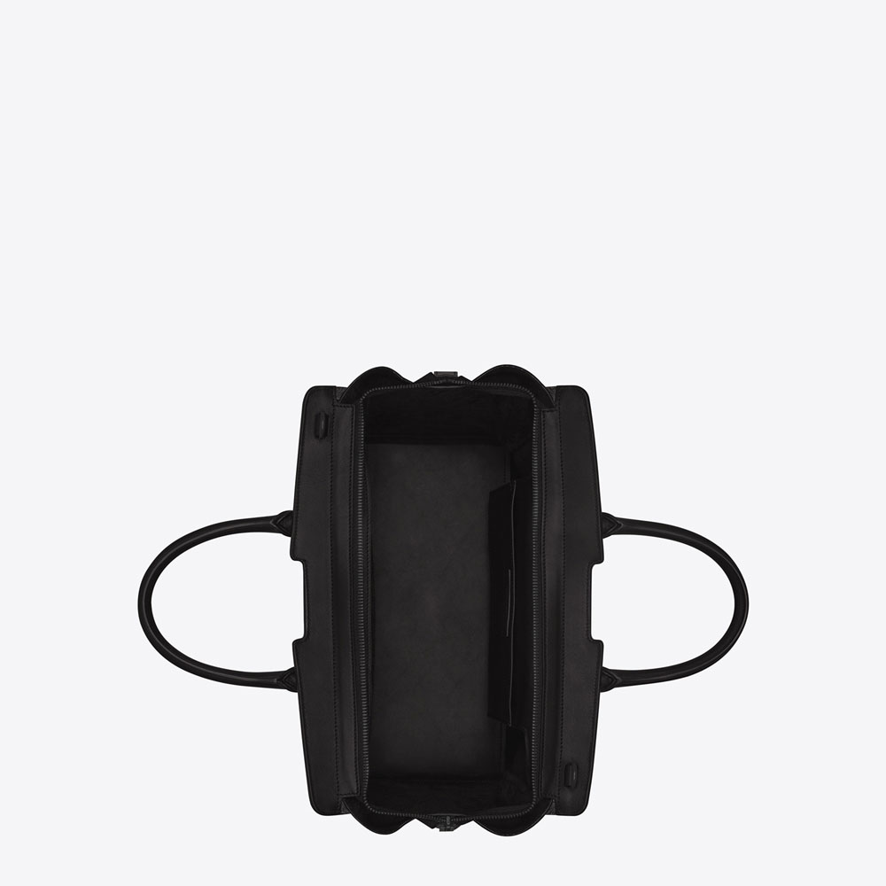 Saint Laurent Small Downtown Cabas Bag In Black Leather And Suede 45352154TE: Image 4