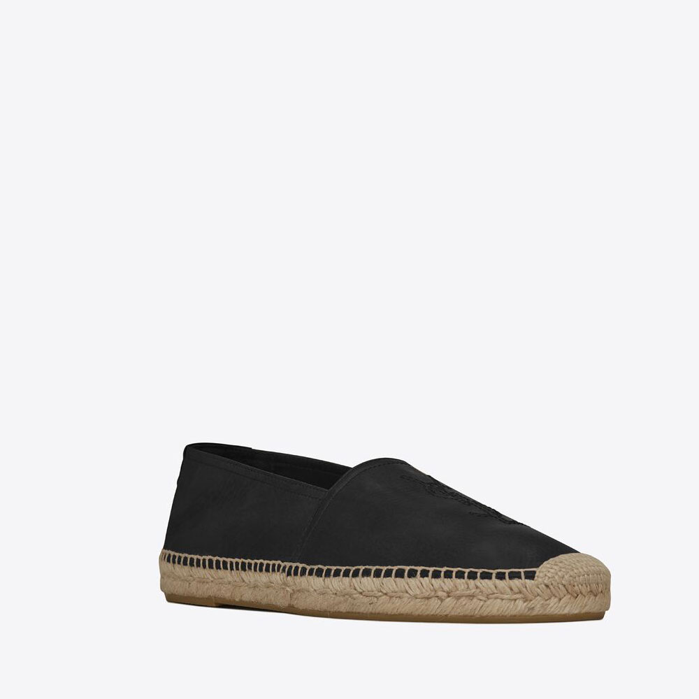 YSL Cassandre Espadrilles In Smooth Leather 509616 0AS00 1000: Image 1