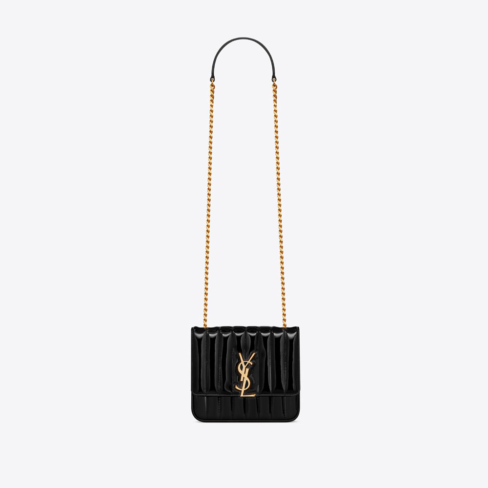 YSL Vicky Medium In Matelasse Patent Leather 532612 0UF0J 1000: Image 1