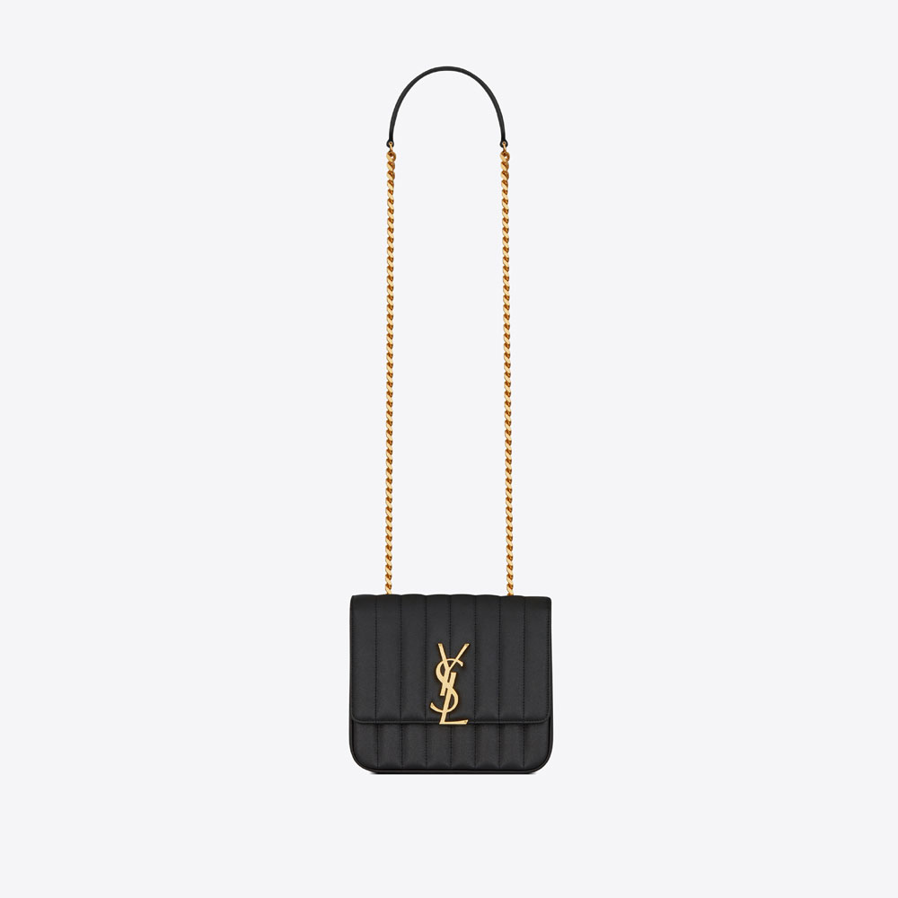 YSL Vicky Medium In Grain De Poudre Leather 532612 1GF0J 1000: Image 1