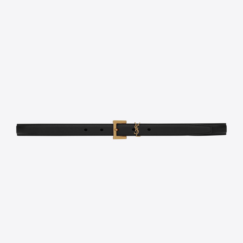 YSL Cassandre Thin Belt Square Buckle 554465 BOO0W 1000: Image 1