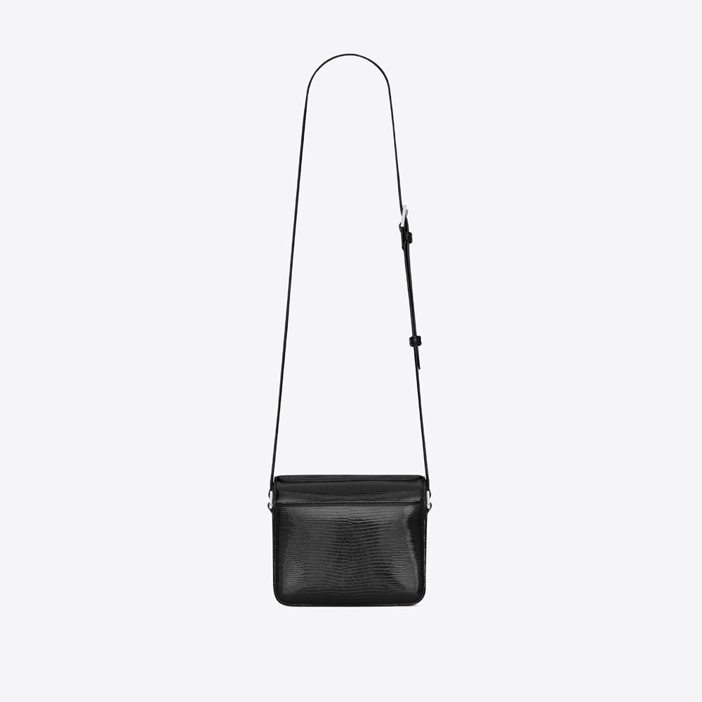 YSL LE 61 Small Saddle Bag Patent Leather 568569 1KM0N 1000: Image 2