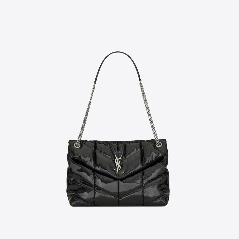 YSL LOULOU PUFFER Medium Bag In Vinyl 577475 HSR00 1000: Image 1