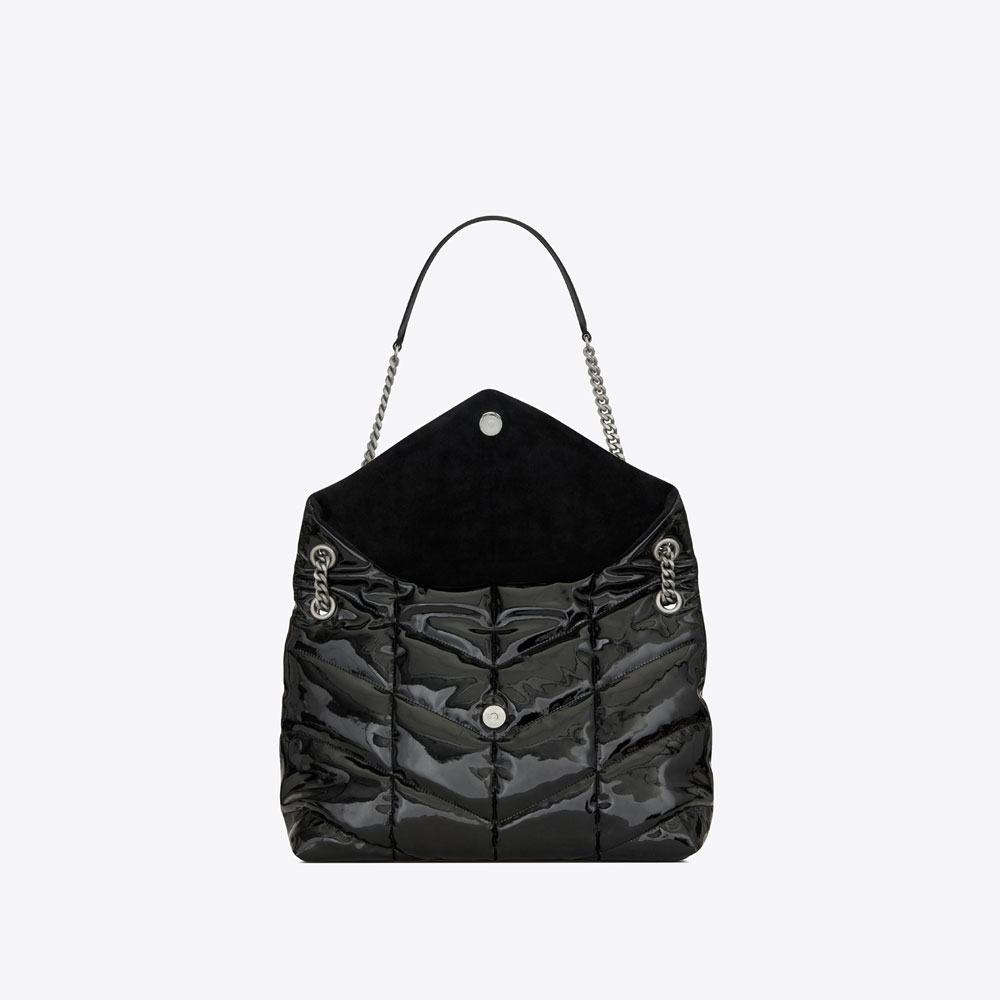 YSL LOULOU PUFFER Medium Bag In Vinyl 577475 HSR00 1000: Image 4