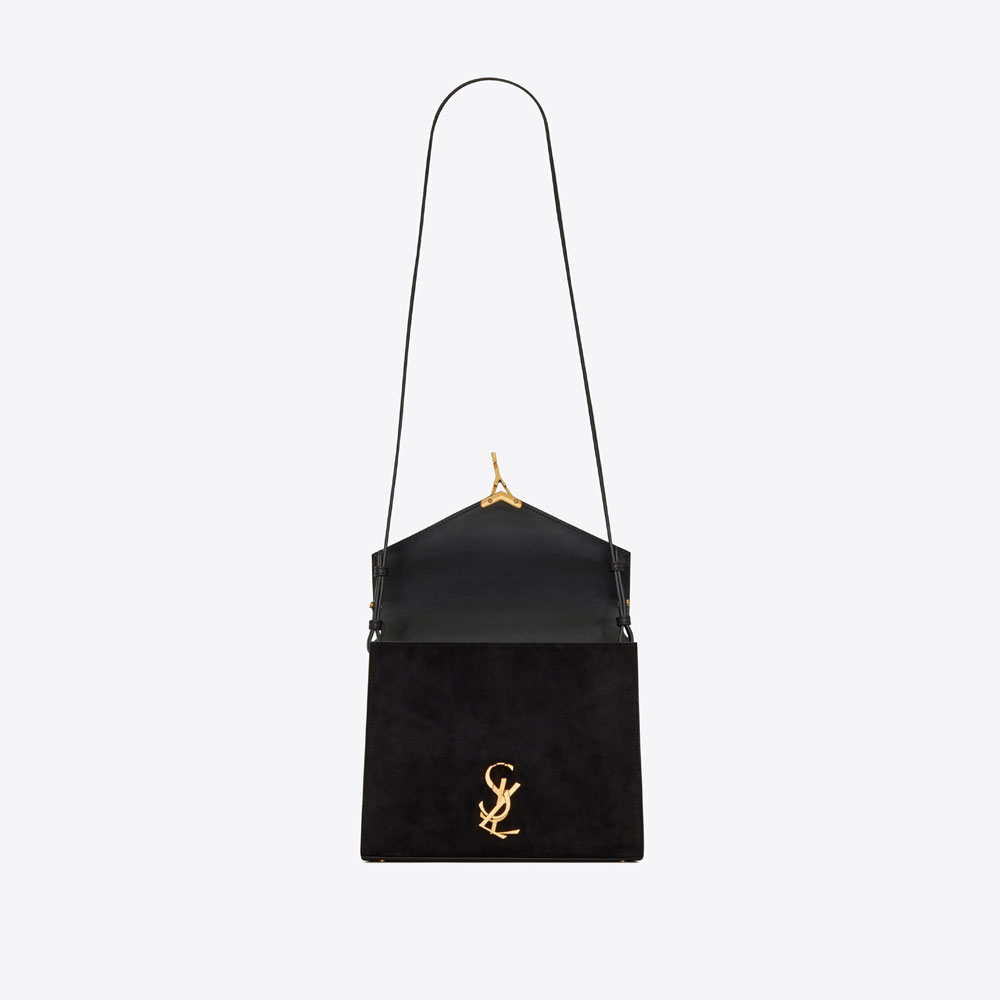 YSL CASSANDRA Medium Top Handle Bag In Smooth Suede 578000 0SXOW 1048: Image 4