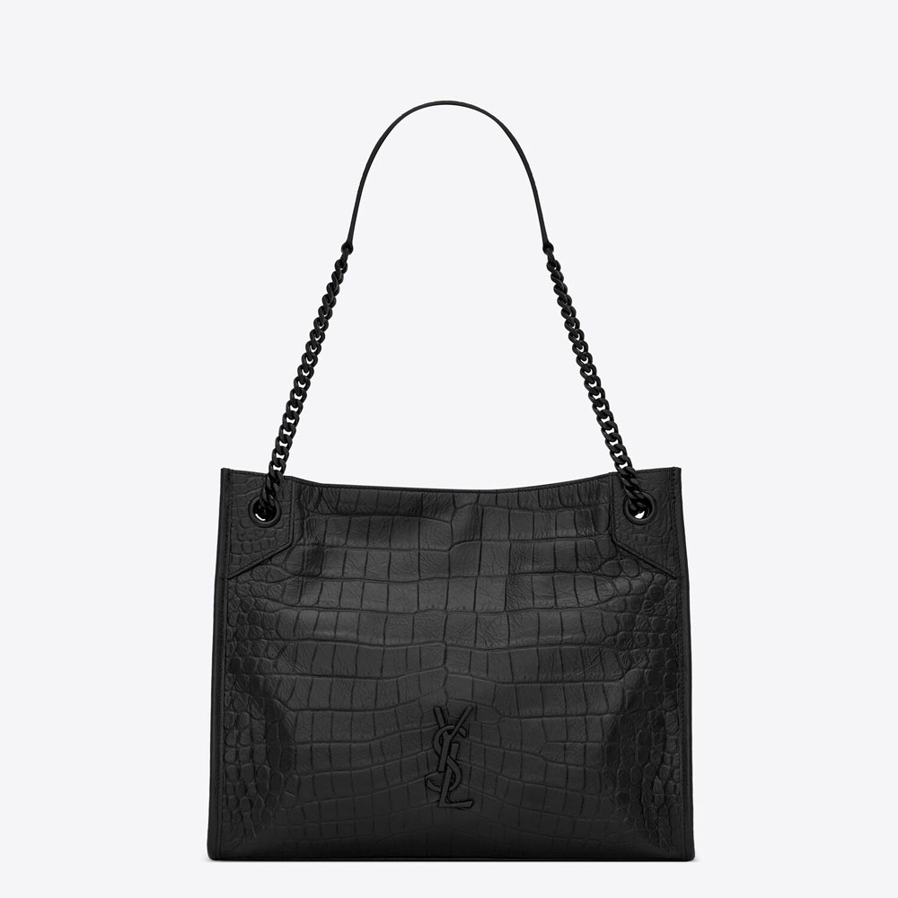 YSL Niki Medium Shopping Bag In Crocodile Leather 591226 1K00U 1000: Image 1