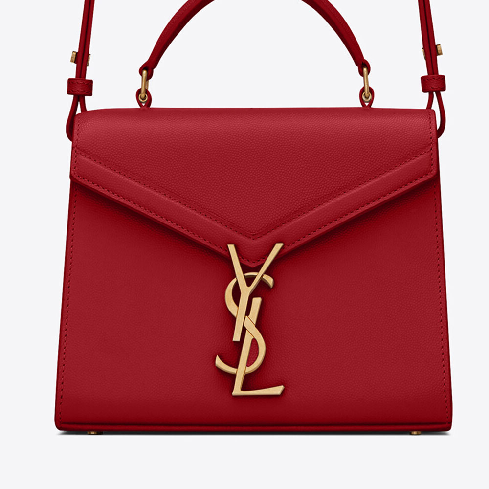 YSL Cassandra Mini Top Handle Bag In Grain De Poudre 602716 BOW0W 6805: Image 2