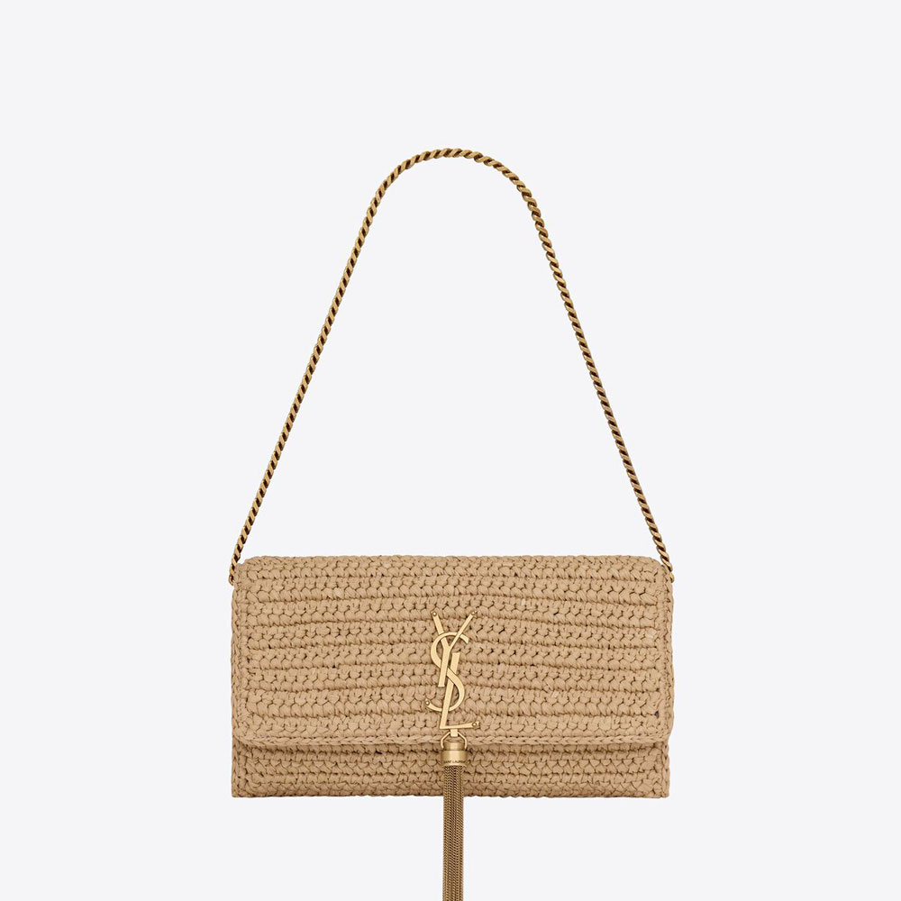 YSL Kate 99 Tassel In Raffia 604276 GG6AW 7072: Image 1